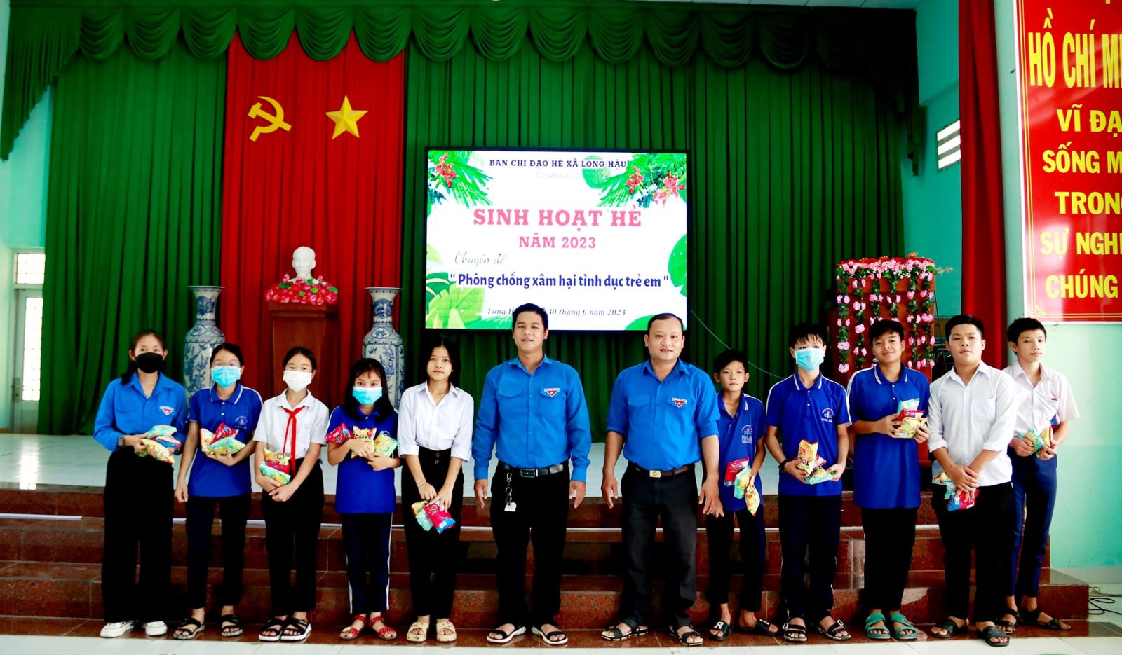Trường THCS Long Hậu phối hợp với Đoàn thanh niên xã Long Hậu tổ chức Sinh Hoạt Hè đợt 3 với chủ đề “ Phòng chống xâm hại tình dục cho trẻ em”
